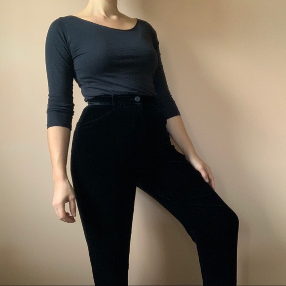 80s Ungaro High Waisted Velvet Pants - Picture 5 of 8